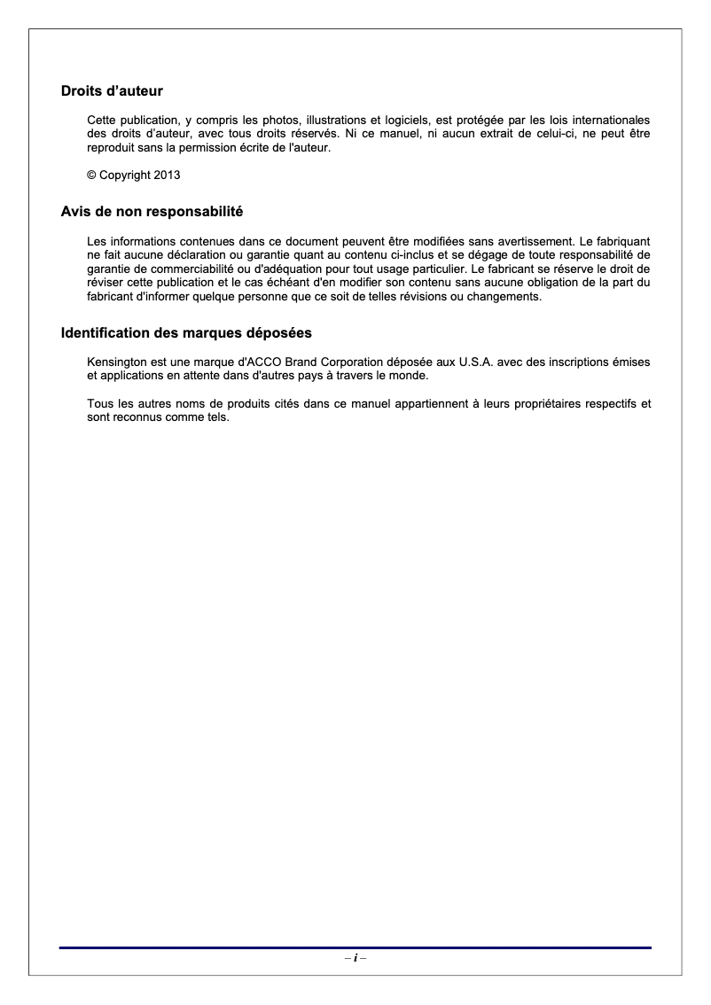 Page 1 de la notice Manuel utilisateur Vivitek DX6535