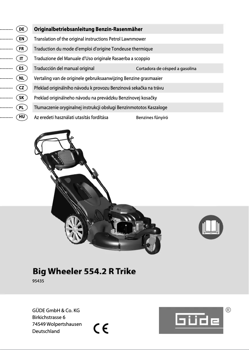 First page image of the manual for BIG WHEELER 554.1 R TRIKE
