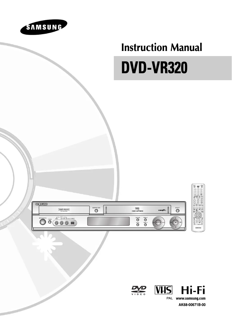 Page 1 of the manual User Manual Samsung DVD-VR320