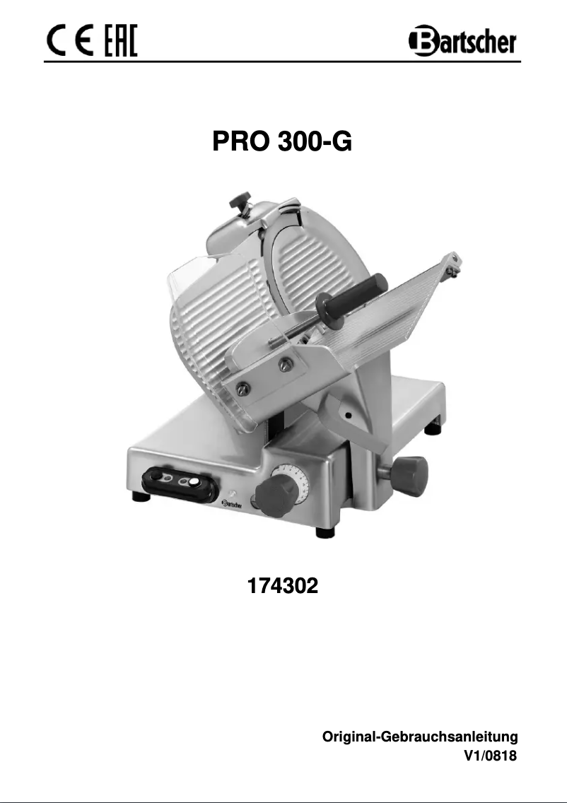 First page image of the manual for PRO 300