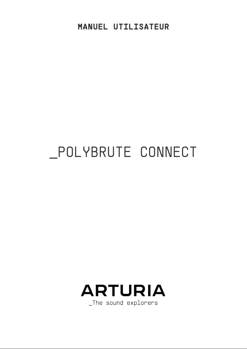 Page 1 of the manual User Manual Arturia Polybrute Connect