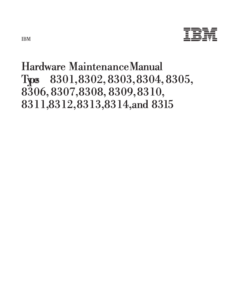 First page image of the manual for 8309