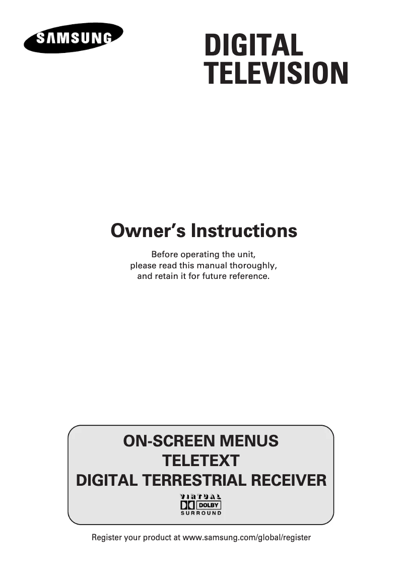 First page image of the manual for WS-28M204D