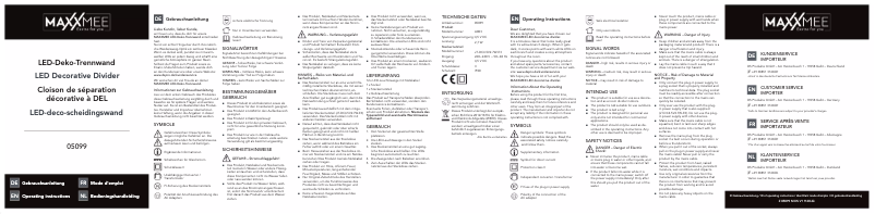 Page 1 of the manual User Manual Maxxmee 05099