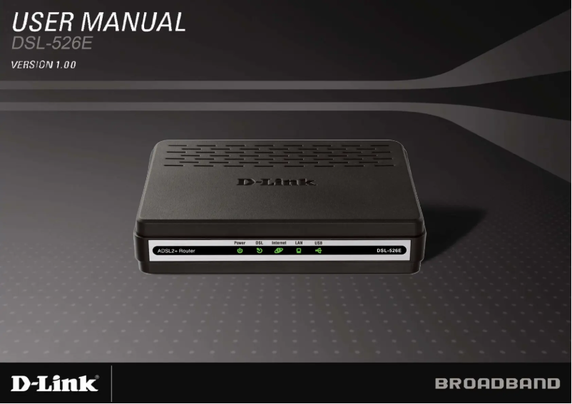 Page 1 of the manual User Manual D-Link DSL-526E