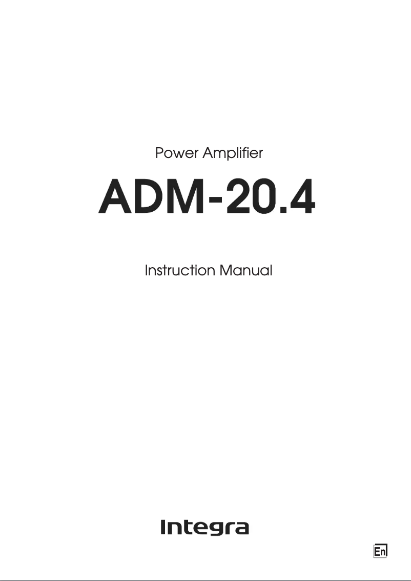First page image of the manual for ADM-20.4