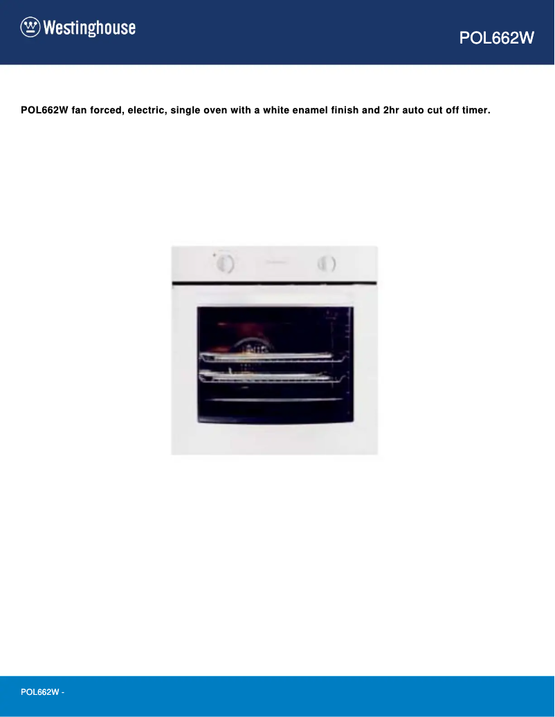 First page image of the manual for POL662W