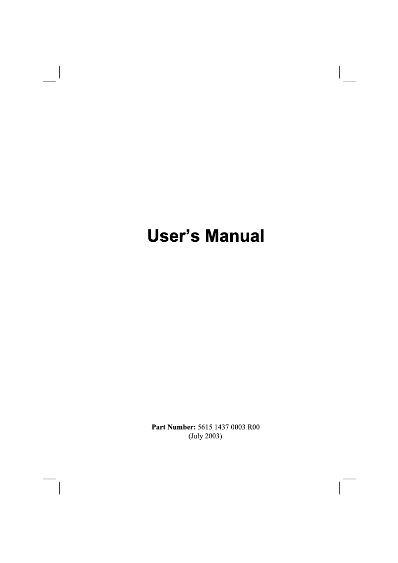 Page 1 of the manual User Manual Mio DigiWalker 558