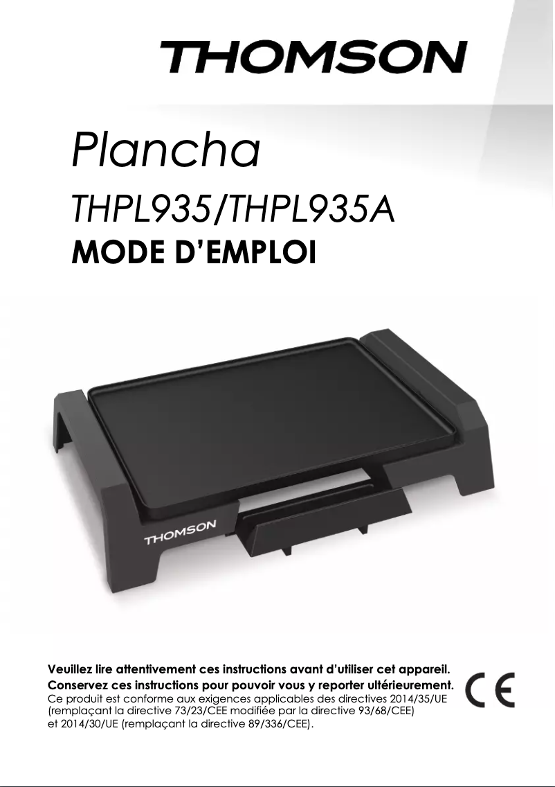 First page image of the manual for THPL935A