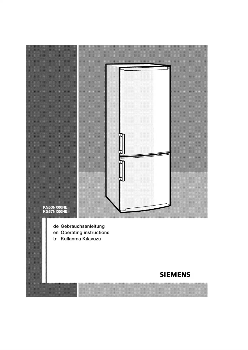 Page 1 of the manual User Manual Siemens KG57NX00NE