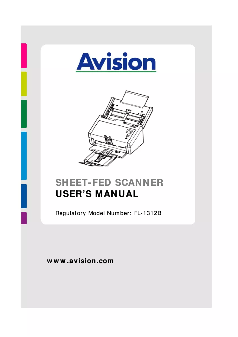 Page 1 of the manual User Manual Avision AD230