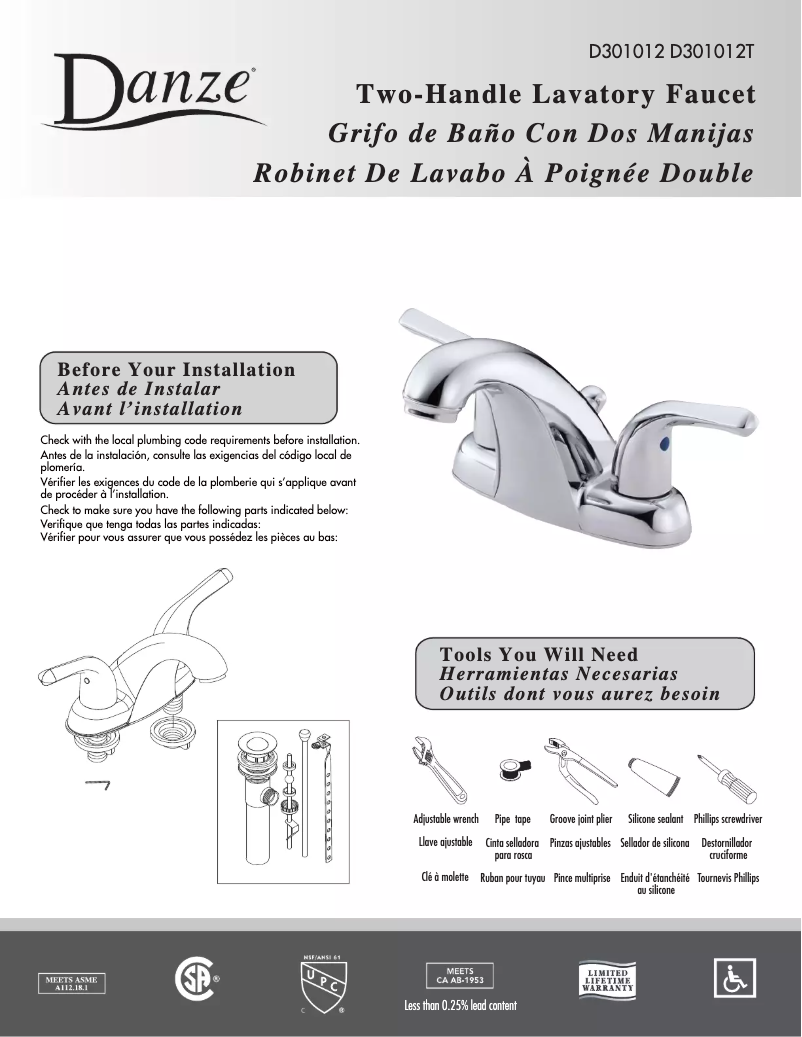 Image de la première page du manuel de l'appareil D301012