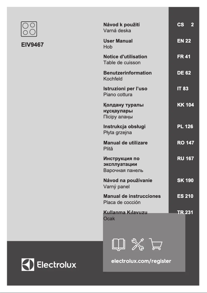 Page 1 of the manual User Manual Electrolux EIV9467