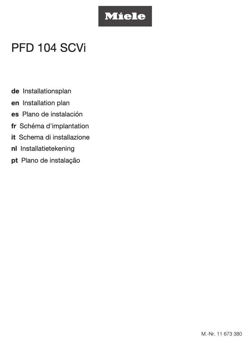 First page image of the manual for PFD 104 SCVi XXL