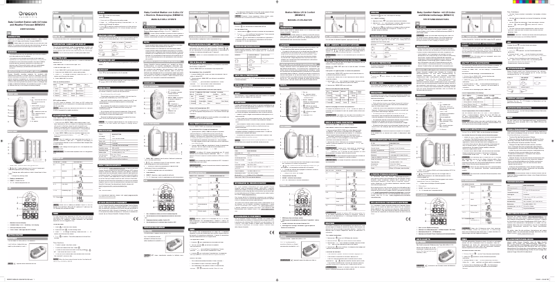 Page 1 of the manual User Manual Oregon Scientific BBW213
