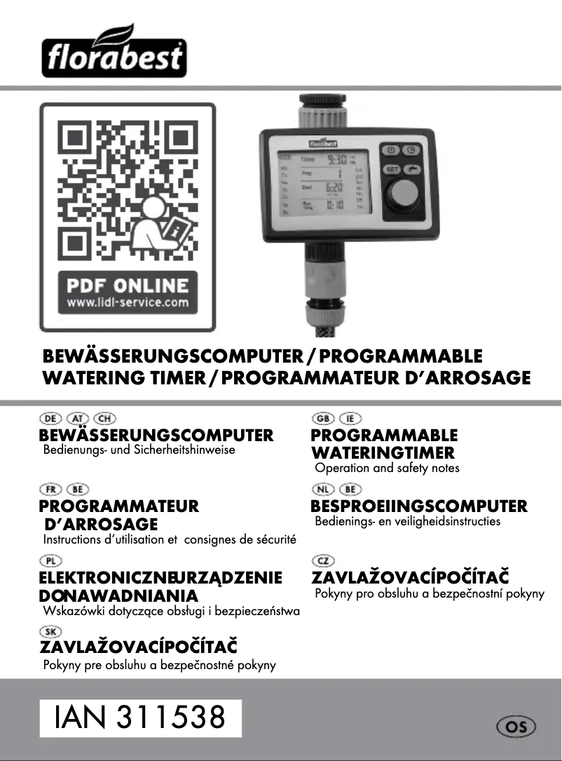 Page 1 of the manual User Manual Florabest IAN 311538