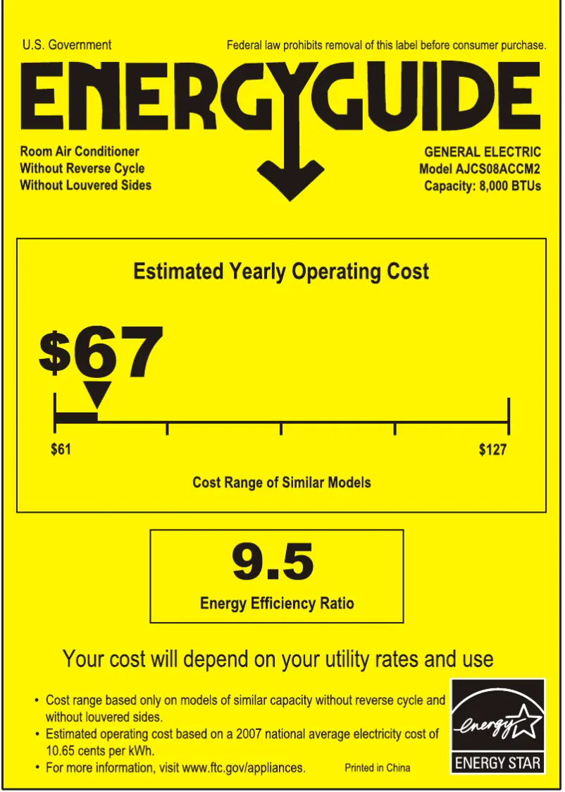 First page image of the manual for AJCS08ACC
