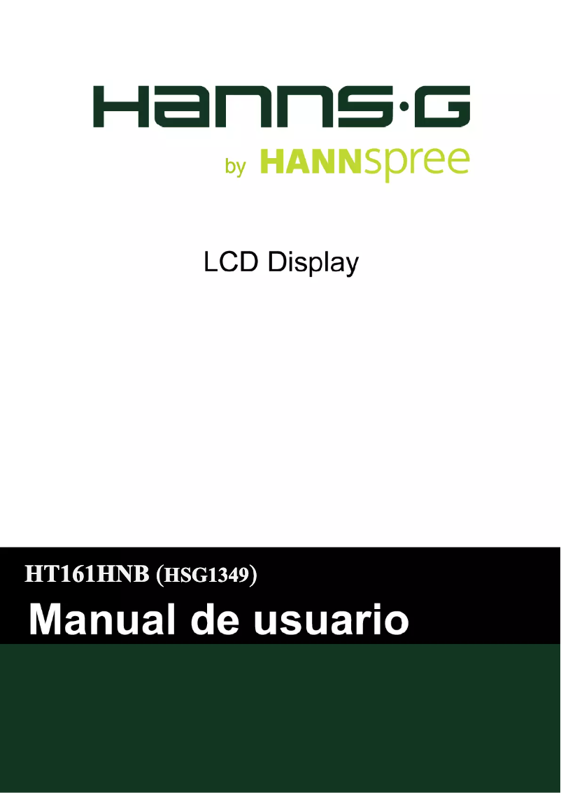 First page image of the manual for HT 161 HNB