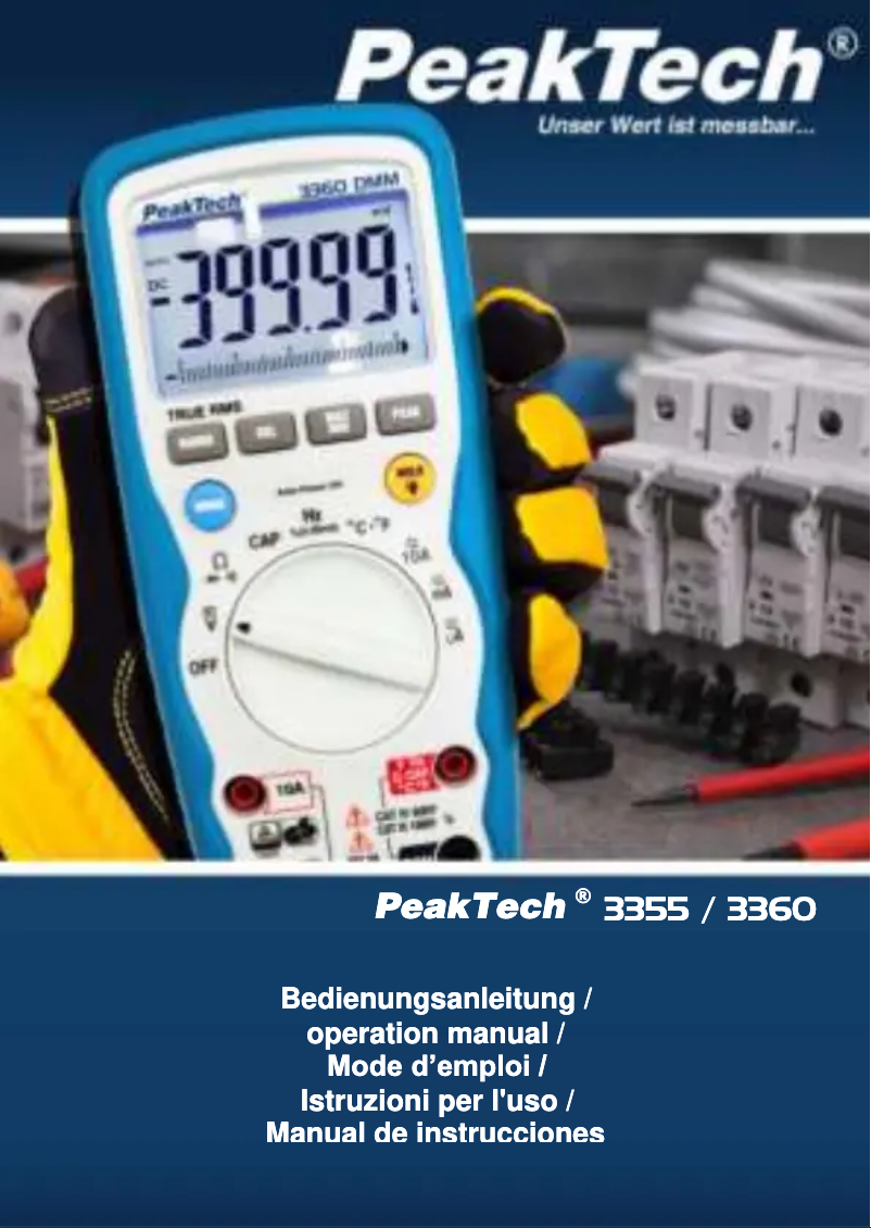 Page 1 of the manual User Manual PeakTech 3355