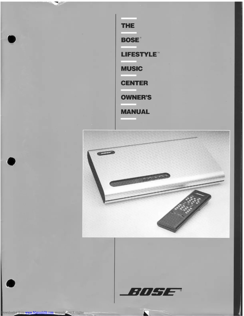 Page 1 of the manual User Manual Bose Lifestyle 10