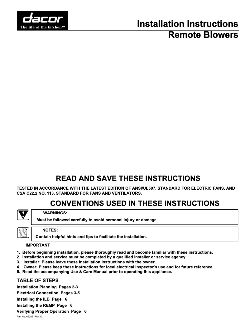 First page image of the manual for REMP3