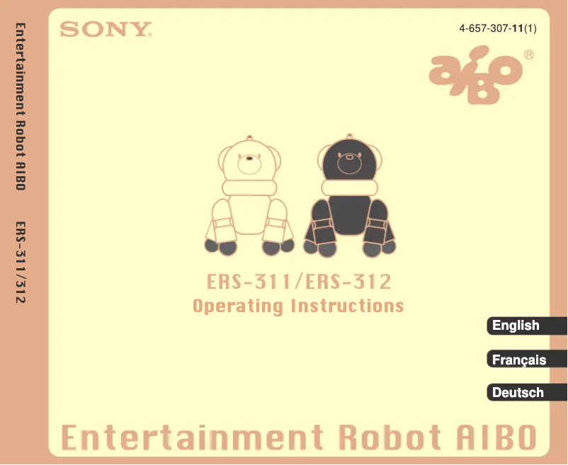 Page 1 of the manual User Manual Sony AIBO ERS-312