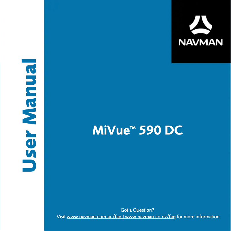 Page 1 of the manual User Manual Navman MiVue 590 DC