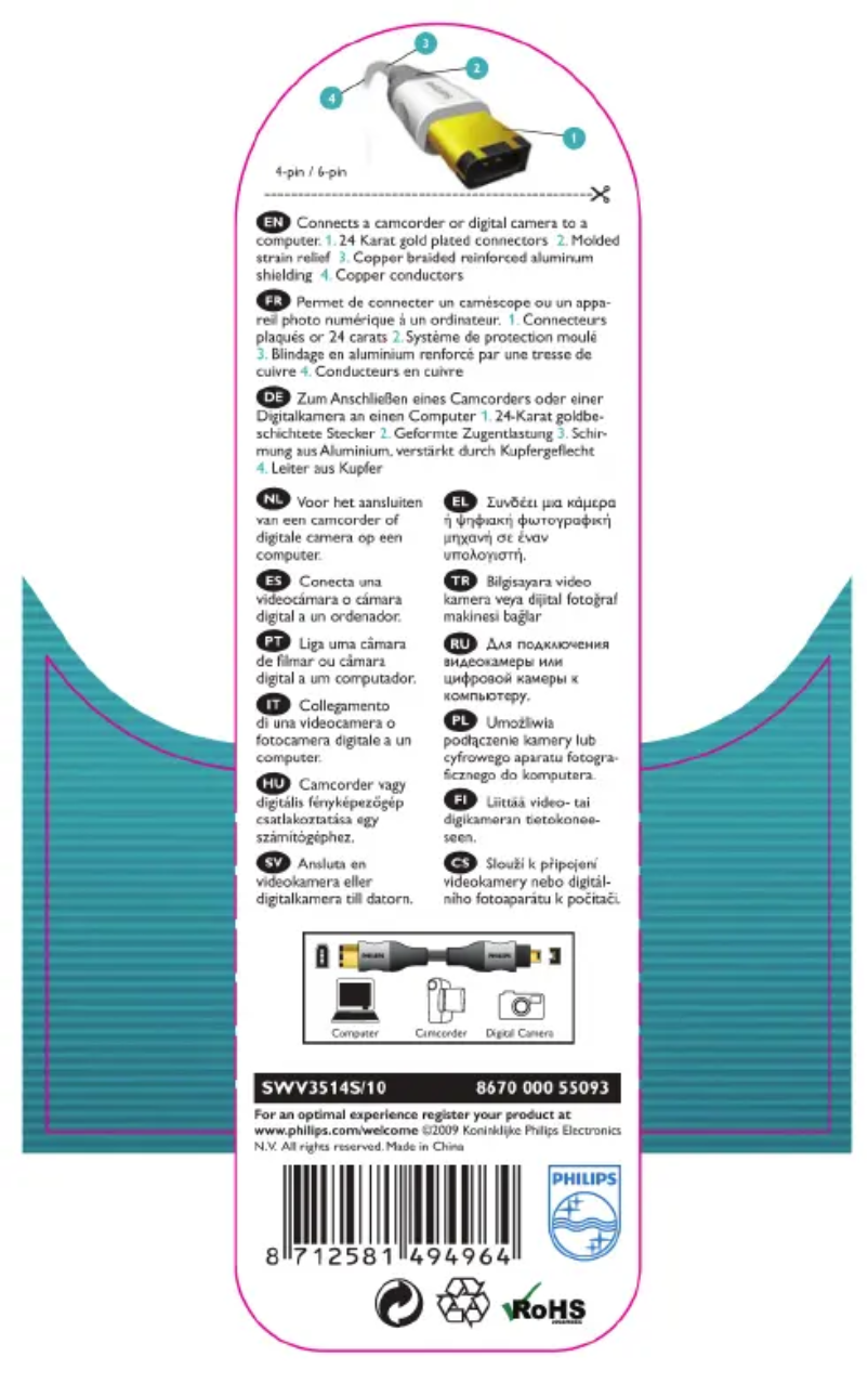 First page image of the manual for SWV3514S
