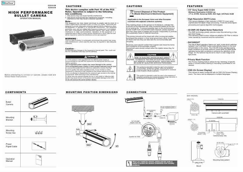 First page image of the manual for EZ600