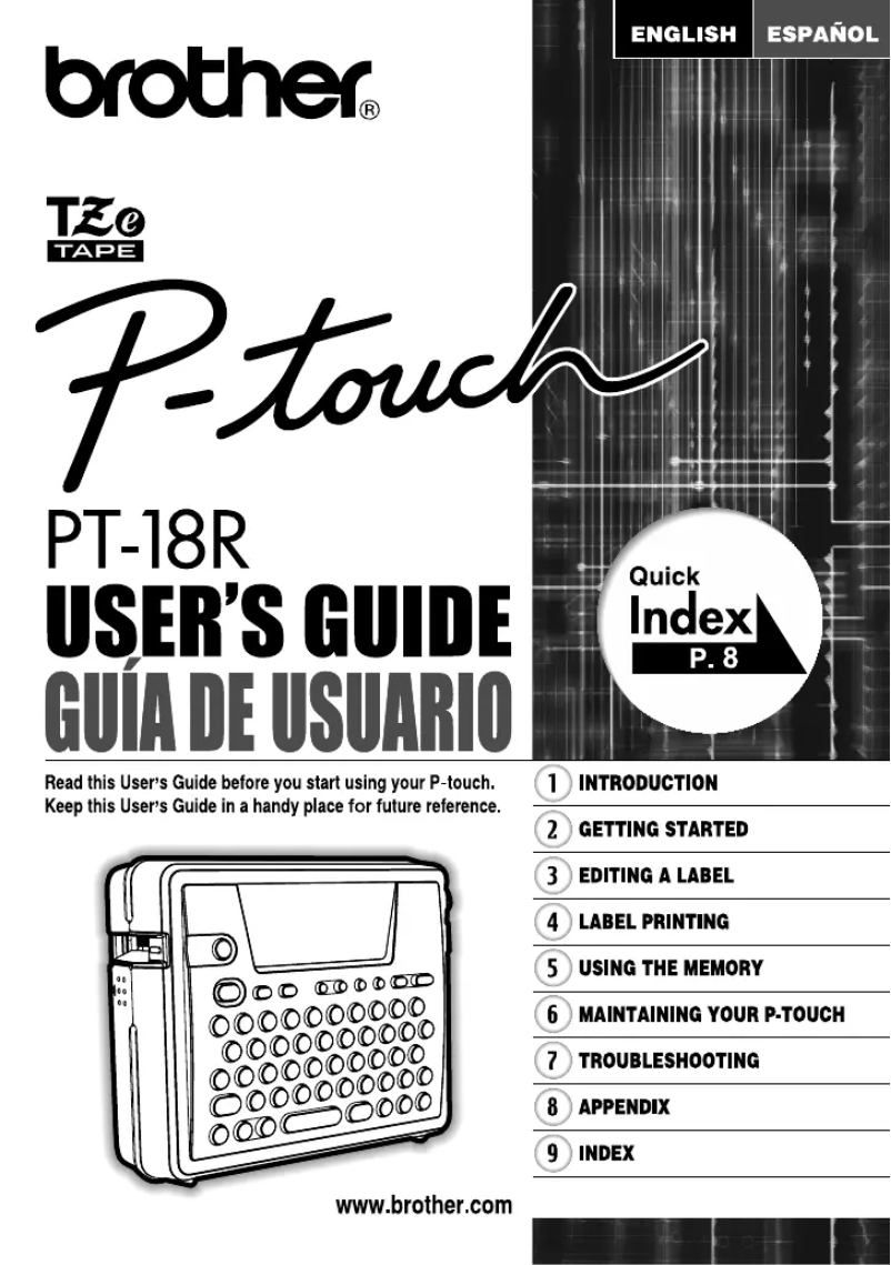 Page 1 of the manual User Manual Brother P-touch PT-18RKT