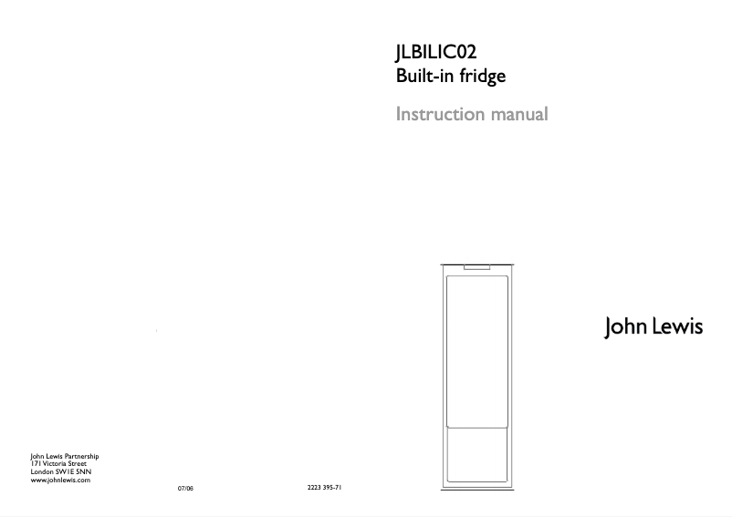 Page 1 of the manual User Manual John Lewis JLBILIC 02