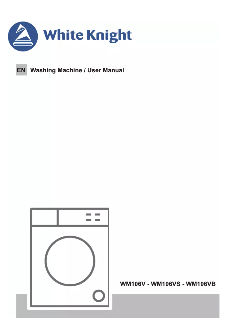 Page 1 of the manual User Manual White Knight WM106V