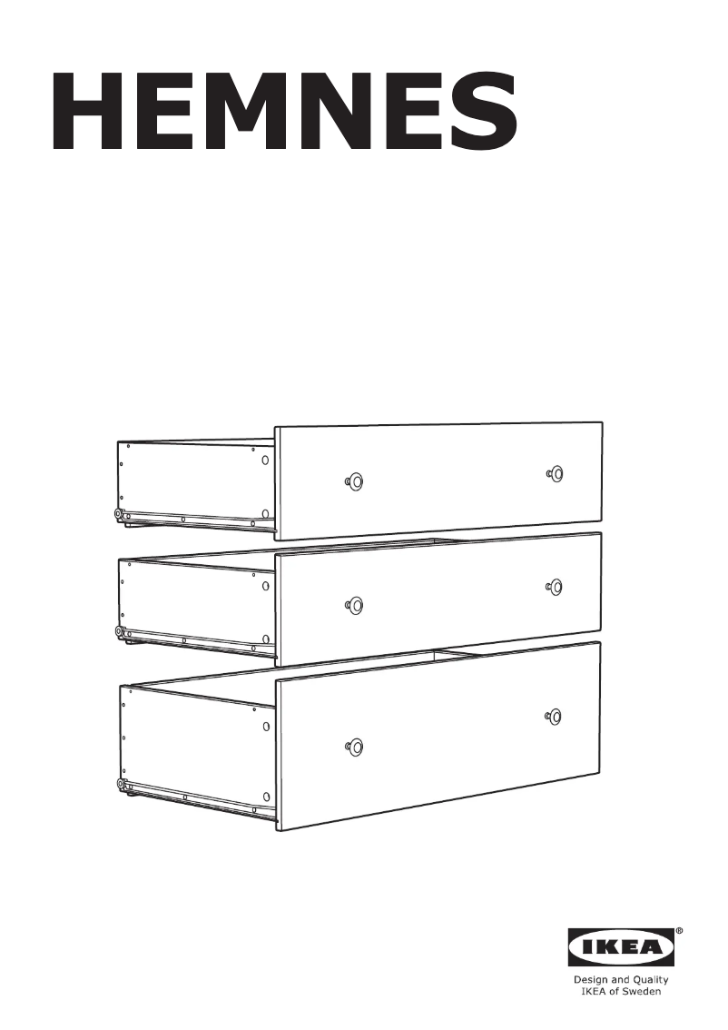 First page image of the manual for HEMNES 105.470.90