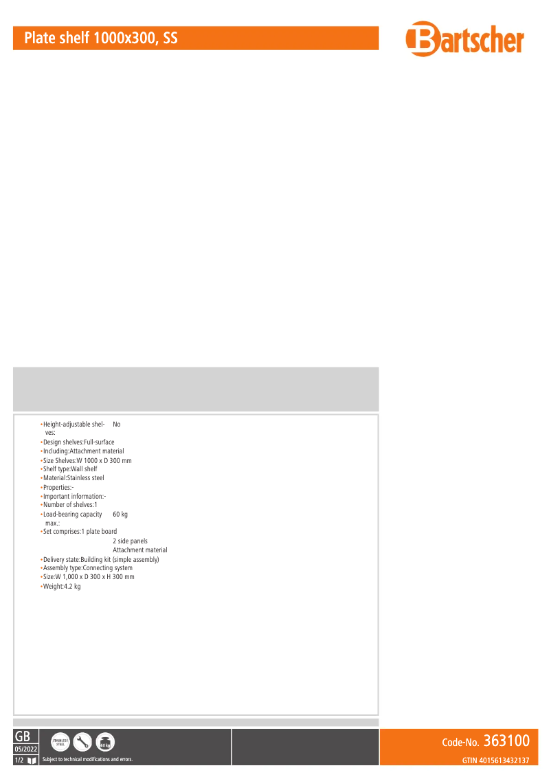 First page image of the manual for 363100