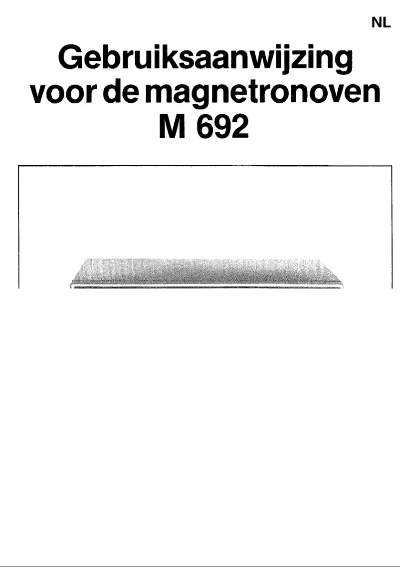 Page 1 of the manual User Manual Miele M 692