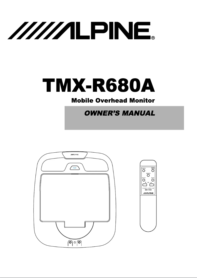 First page image of the manual for TMX-R680A