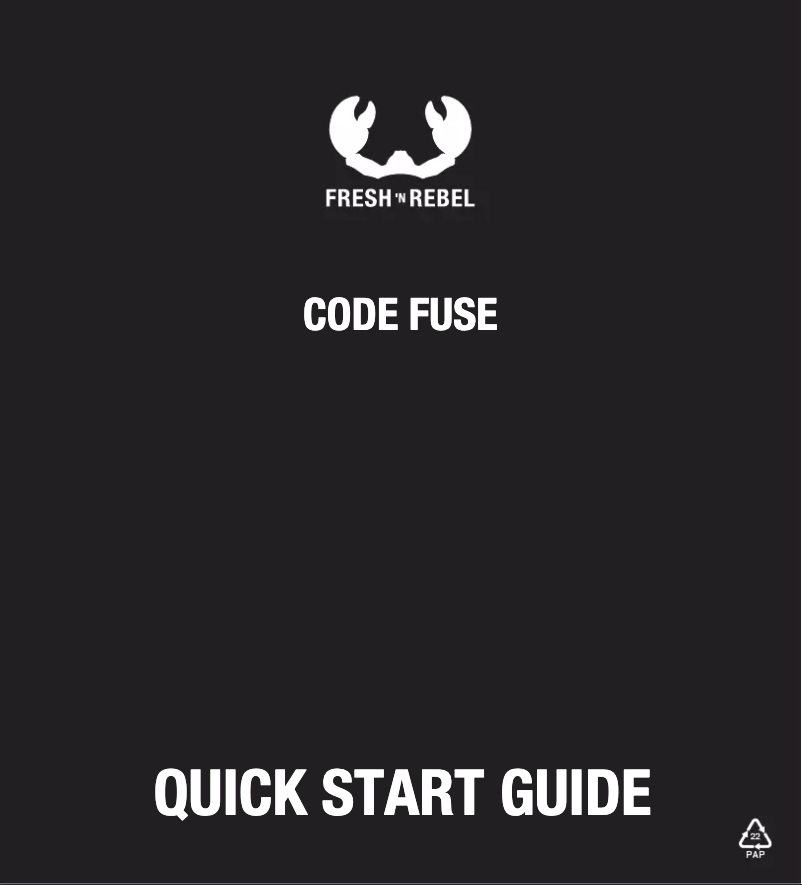 Page 1 of the manual User Manual Fresh 'n Rebel Code Fuse