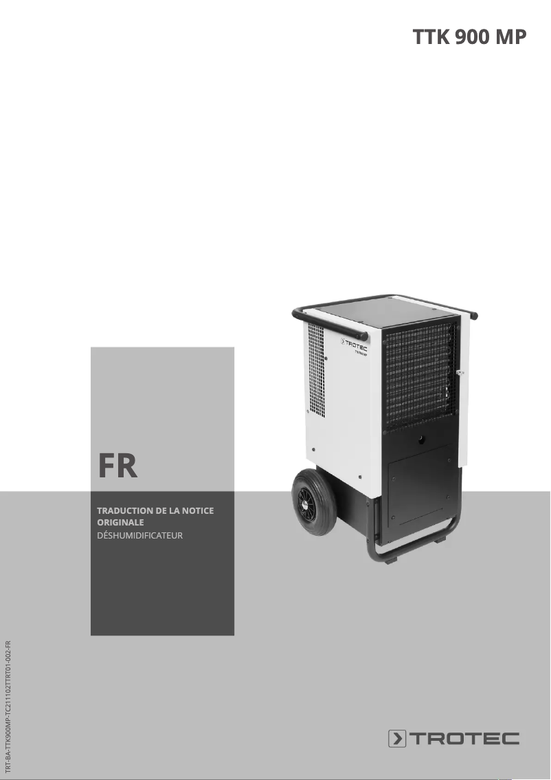 Page 1 of the manual User Manual Trotec TTK 900 MP