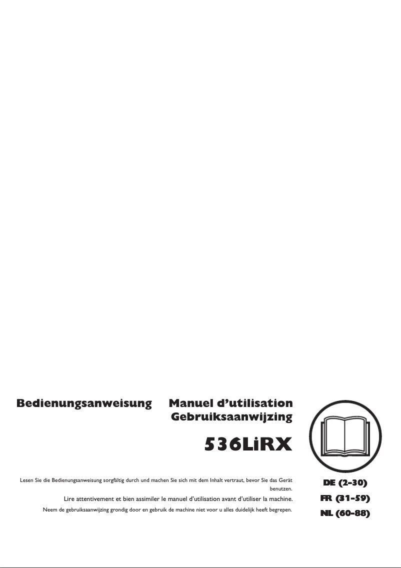 First page image of the manual for 536LiRX