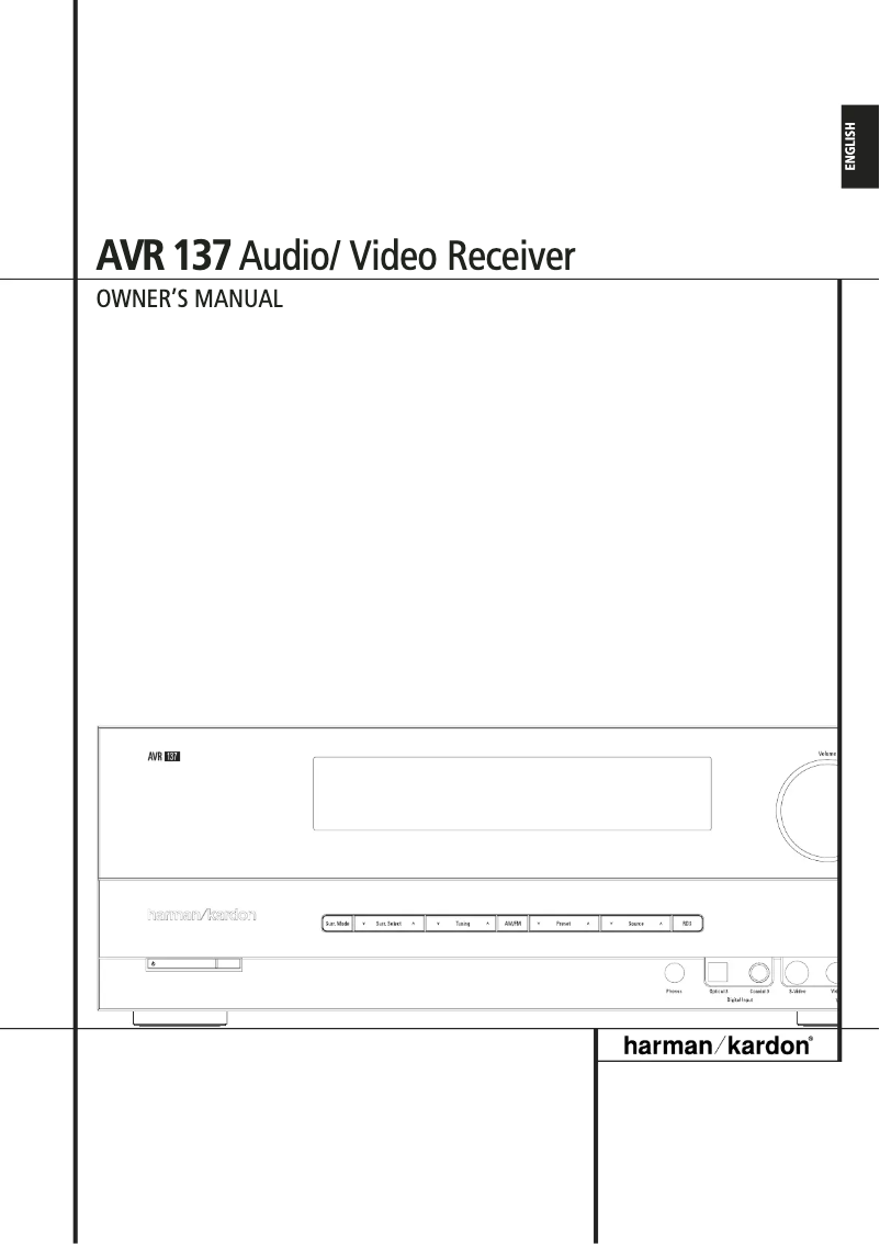 First page image of the manual for AVR 137