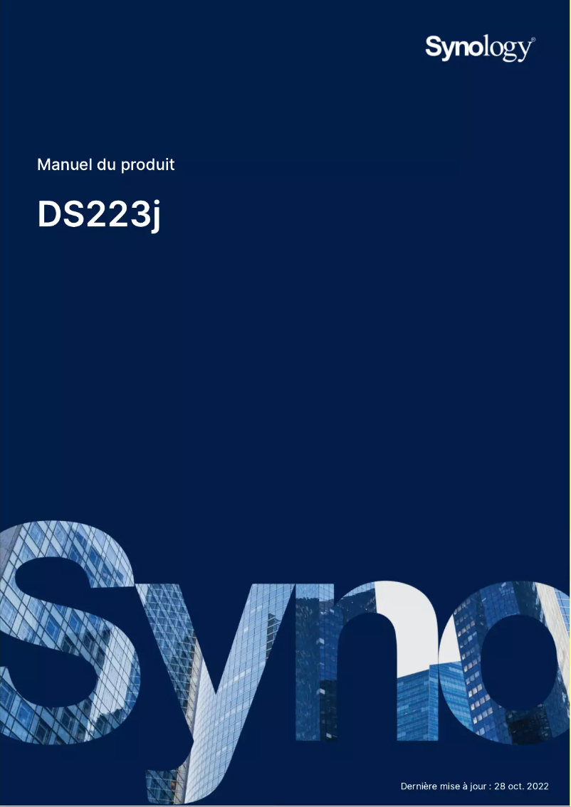 First page image of the manual for DS223j