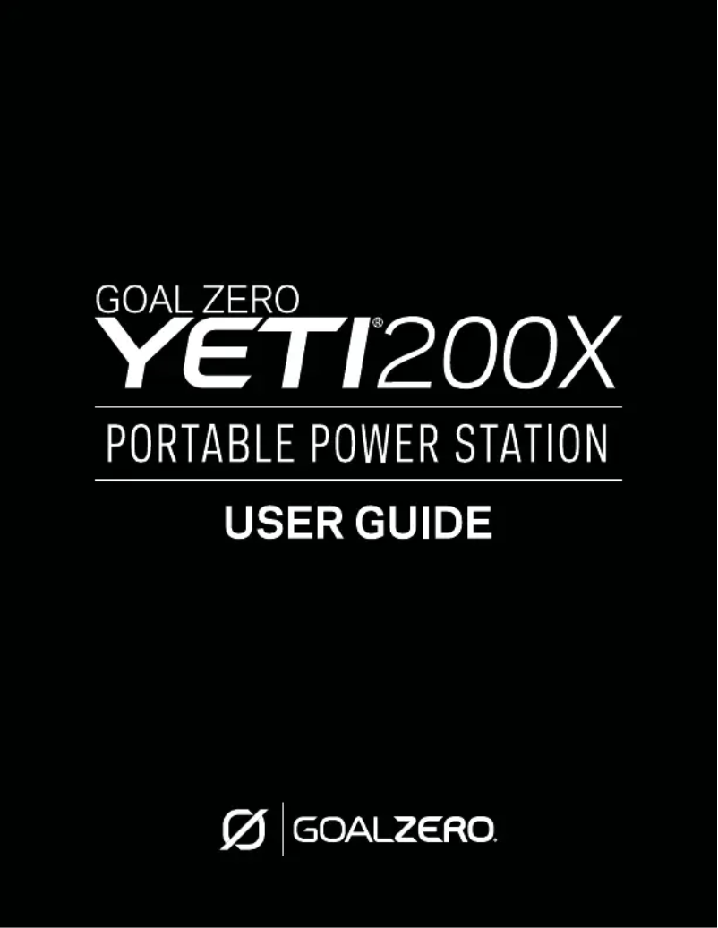 First page image of the manual for Yeti 200X