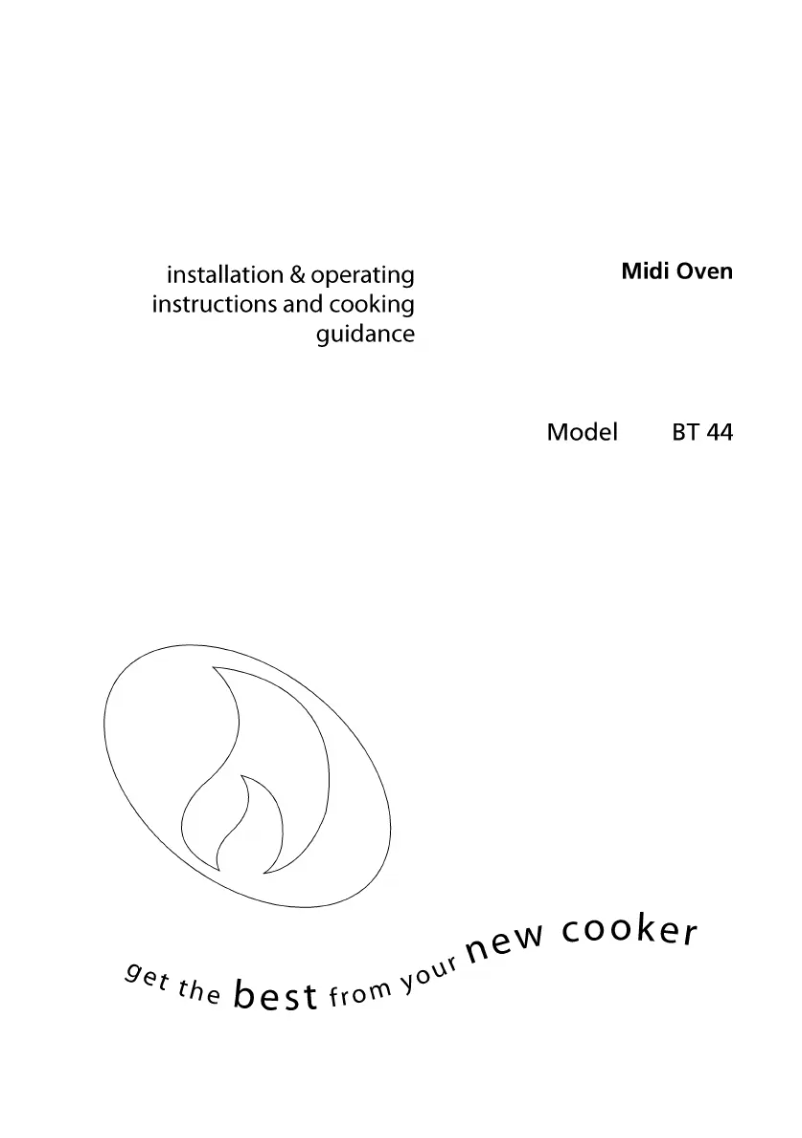 First page image of the manual for BT44