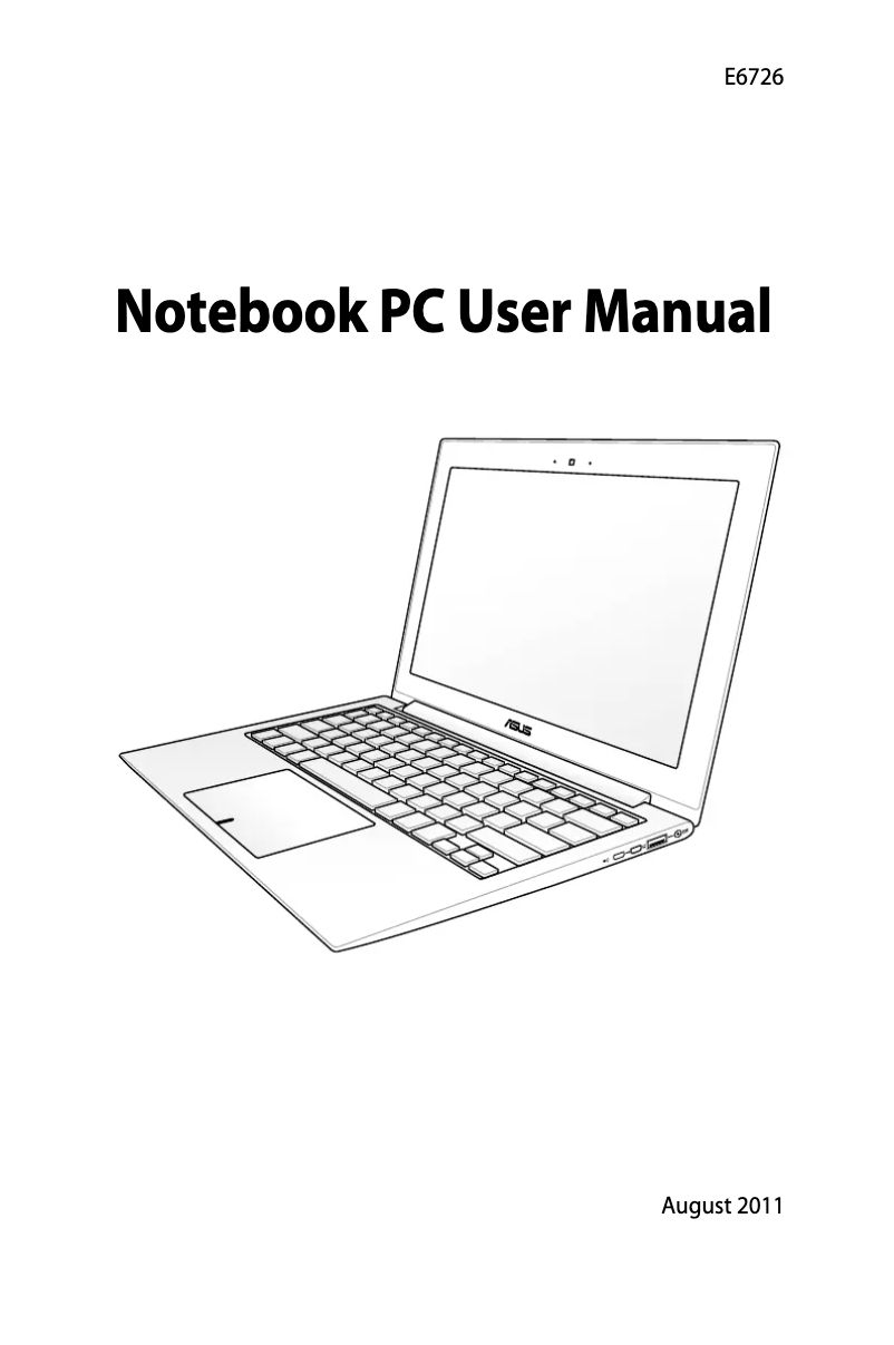Page 1 of the manual User Manual Asus ZenBook Prime UX31A