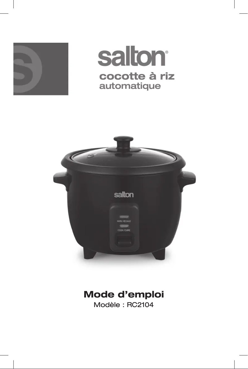 First page image of the manual for RC2104