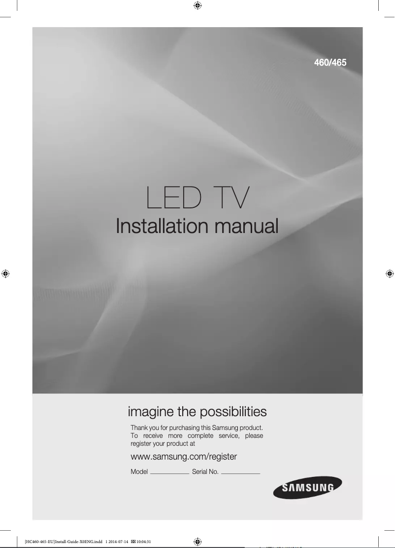 Page 1 of the manual User Manual Samsung HG40AC460KD