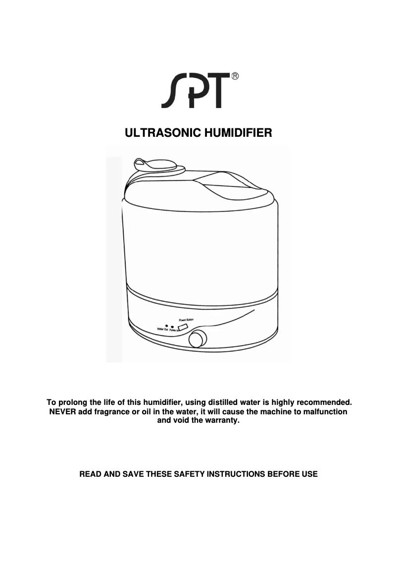 First page image of the manual for SU-2020
