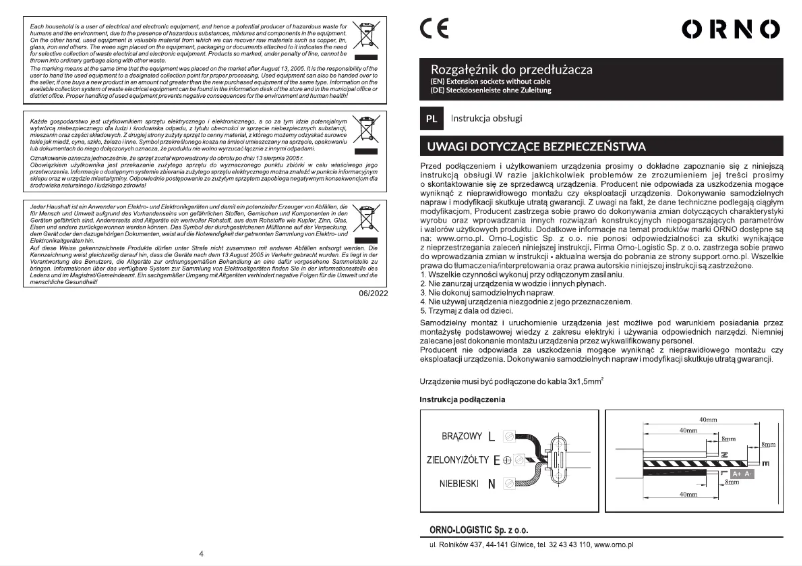 Page 1 of the manual User Manual ORNO OR-AE-13265