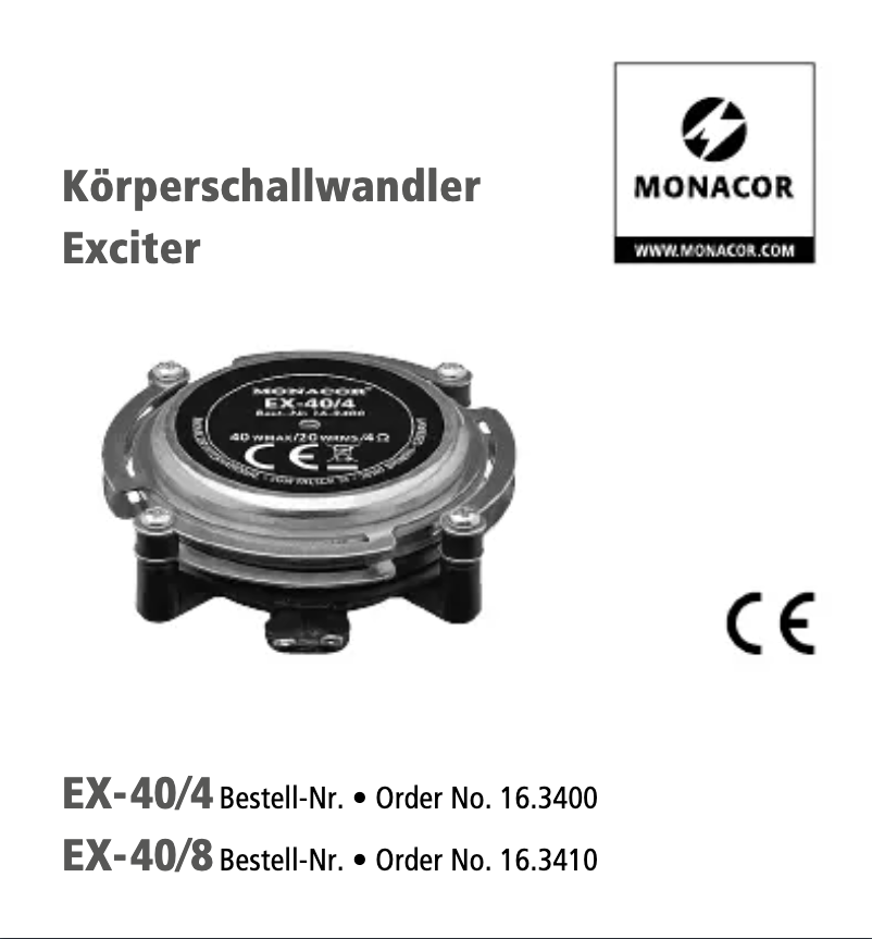 First page image of the manual for EX-40/4