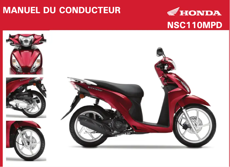 Page 1 of the manual User Manual Honda Vision NSC110MPD (2019)